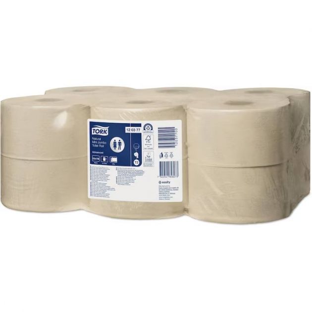 Papier Toilette Mini Jumbo Ecolabel 170 M Lot De 12