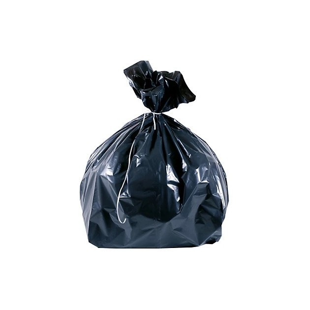 RAJA Sac poubelle 100L noir recyclé forte résistance - Lot de 200 sacs