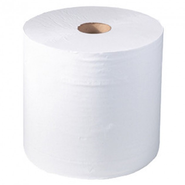 Bobine de papier absorbant blanc