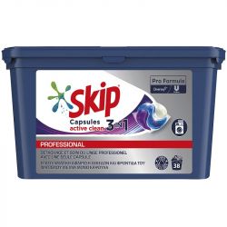 Lessive Skip Active Clean, Lessive en Boule Doseuse, Lessive Liquide Skip  Active Clean » Pro Formula