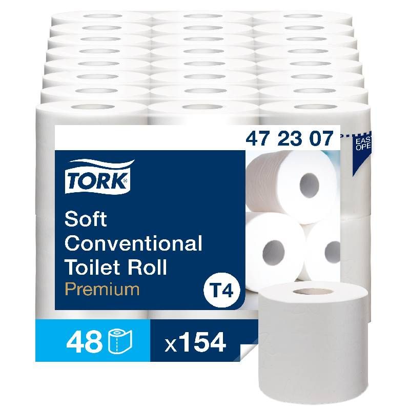 Papier toilette Tork rouleau traditionnel extra doux - 4 plis 