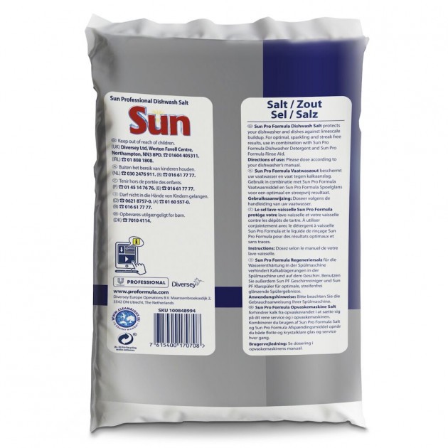 Sel Régénérant Sun pour lave-vaisselle 4kg - Unilever - Produits Lave- Vaisselle