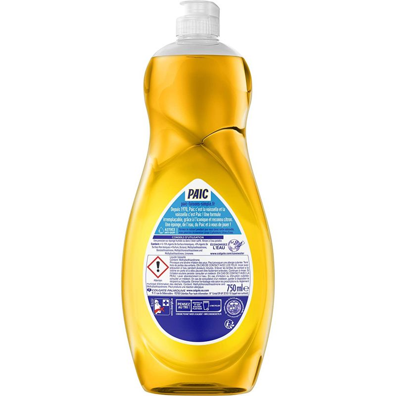 Liquide vaisselle citron Paic - 750ml