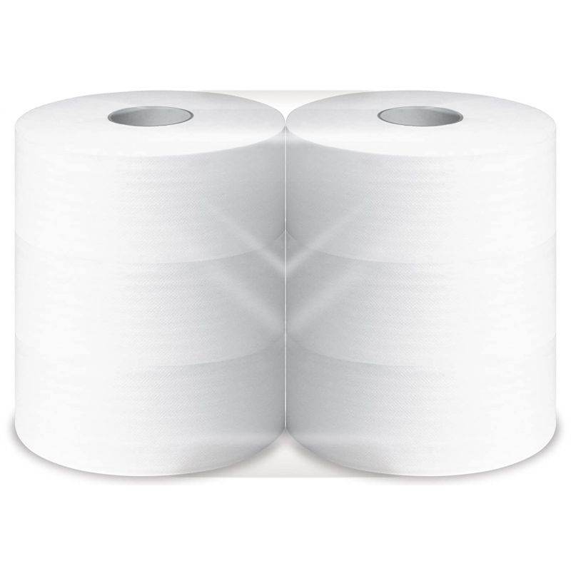 Papier Toilette Blanc x6 bobines Jumbo Maxirol