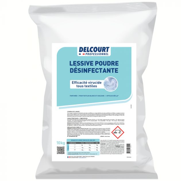 Lessive Poudre Désinfectante Pro 10kg Delcourt