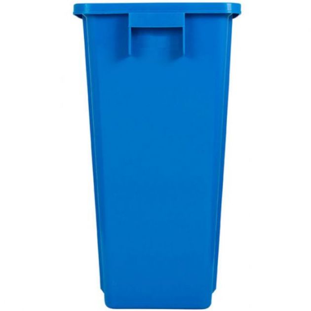 Poubelle avec couvercle basculant 60L noir/bleu poubelle de cuisine  68x41x41cm corbeille déchets tri sélectif ordures : : Cuisine et  Maison