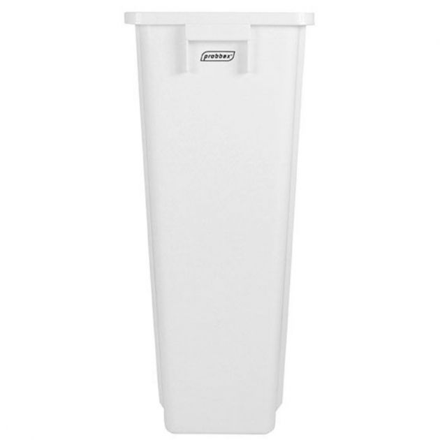 Poubelle plastique à pédale blanche couvercle vert 30L, 50L, 80L et 100L