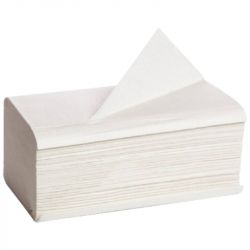 Serviette de table en papier blanc 2 plis 38 x 38 cm