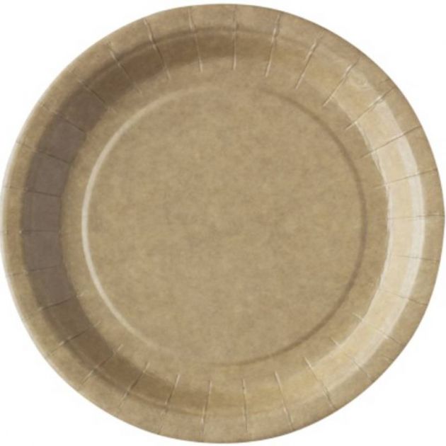 Assiette jetable kraft biodégradable x50