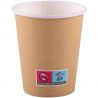 Gobelet carton brun chaud froid x100