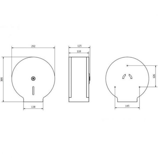 Distributeur papier toilette inox maxi jumbo