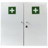 Armoire à pharmacie en acier blanc pour nécessaire d'urgence -2 portes 12 étagères