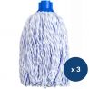 Frange mop microfibre douille à vis - lot de 3