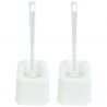 Ensemble brosse WC et porte-brosse en plastique - lot de 2