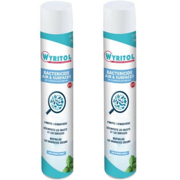 Spray purificateur d'air désinfectant 750 ml Wyritol lot de 2