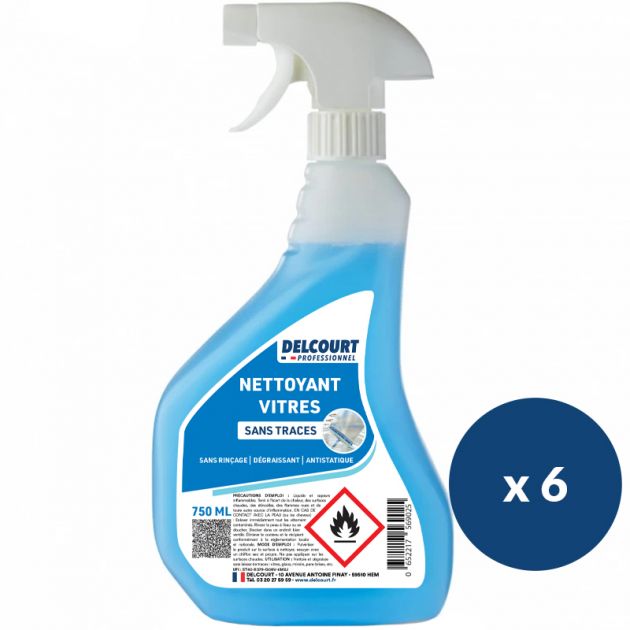 Produit nettoyant vitres Delcourt 6x750 ml