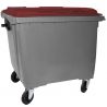 Conteneur poubelle 660 litres 4 roues rouge