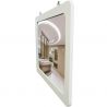 Miroir incassable cadre blanc 10 mm