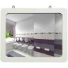 Miroir incassable cadre blanc 10 mm 43 x 53 cm