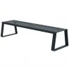 Banc publique en métal gris anthracite à fixer Ballade 