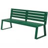 Banc public en métal vert à fixer Ballade