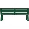 Banc public en acier vert à fixer Ballade