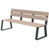 Banc public HPL effet bois chêne clair et acier gris anthracite Ballade Extreme