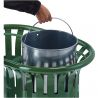 Poubelle d'extérieur tulipe 2 x 60L vert