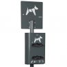 Distributeur hygiène canine double rouleaux sur pied Rossignol