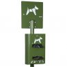 Distributeur hygiène canine double rouleaux sur pied Rossignol