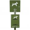 Distributeur hygiène canine double rouleaux sur pied Rossignol