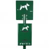 Distributeur hygiène canine double rouleaux sur pied Rossignol