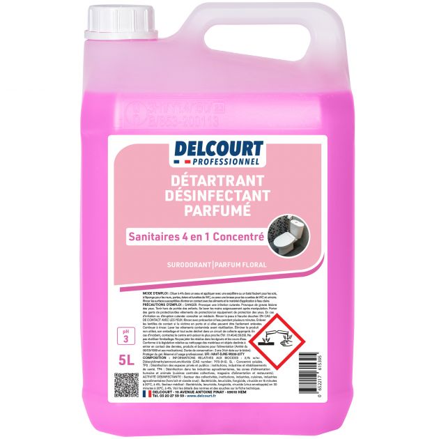 Nettoyant sanitaires 4 en 1 Delcourt - bidon 5 L