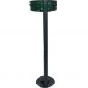 Support sac poubelle sur pied platine 110 L Delcourt vert