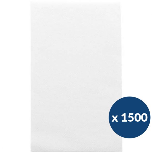 Serviette papier pli 1/8 38 x 38 cm x1500 blanc