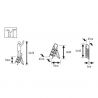 Marchepied pliable antidérapant acier 3 marches dimensions