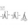 Echelle transformable 3 plans en aluminium 11 barreaux echelle aerienne