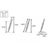 Echelle transformable base évasée 3 plans dimensions 11 echellons echelle d'appui