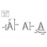 Echelle transformable base évasée 3 plans dimensions 11 echellons echelle double