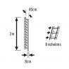 Extension échelle de toit plate en bois dimensions