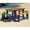 Table pique-nique enfants extérieur multicolore