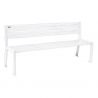 Banc public en métal blanc 8 places design