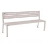 Banc public en métal blanc 8 places design