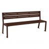 Banc public en métal marron 8 places design