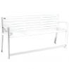 Banc senior eco-resp silaos 6 lames acier avec accoudoirs lg 1800mm blanc