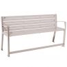 Banc senior eco-resp silaos 6 lames acier avec accoudoirs lg 1800mm gris