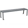 Banquette eco-resp silaos lames acier lg 1800mm gris procity