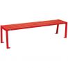 Banquette eco-resp silaos lames acier lg 1800mm rouge