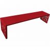 Banquette venise tout acier lg 1800 mm bordeaux