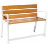 Banc senior eco-resp silaos 6 lames chêne clair sans accoudoirs lg 1200 mm blanc